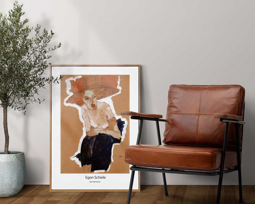 エゴン・シーレ、おしゃれなポスター、インテリアアート、モダン