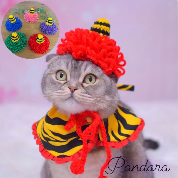 猫ﾁｬﾝ・犬ﾁｬﾝ・ウサﾁｬﾝ ちょこんと鬼の帽子♪♪ ペット服