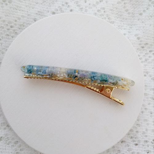 ヘアピン ヘアクリップ レジン ハンドメイド ドライフラワー