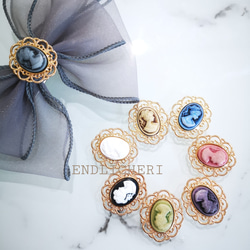 カメオ（素材不明）アクセサリーまとめ アクセサリー作りに最適 樹脂製カメオのアクセサリーパーツ4×3cm