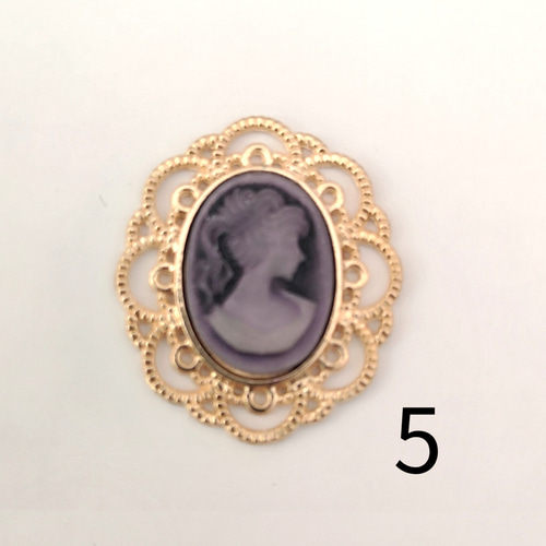 アンティークカメオ】 センターパーツ カボション ビジュ 同色2