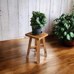 棚付 無垢材 木製スツール ベンチ【サイズオーダー】 椅子（チェアー