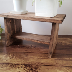 天然材を使用した古材風 本棚 マガジンラック 本棚・絵本棚