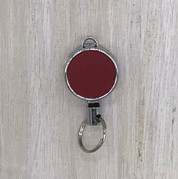 捲軸鑰匙扣（皮質酒紅色，免簽名） 第1張的照片