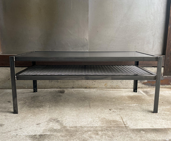 アイアンテーブルB［鉄板仕様］アイアン家具　センターテーブル　コーヒーテーブル　インダストリアル 9枚目の画像