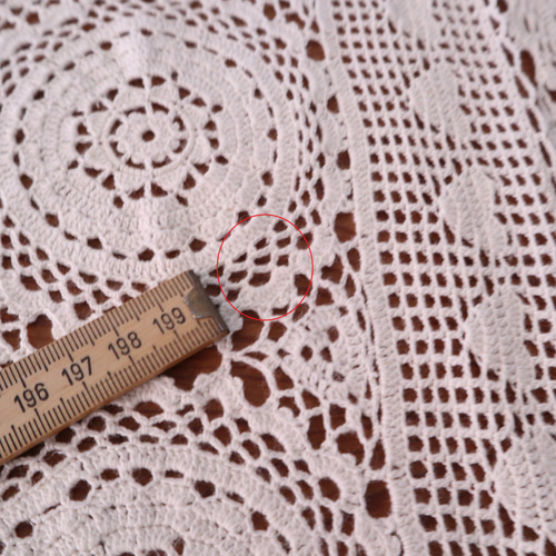 vintageテーブルクロスリメイクジャケット　レース ☆お取り置き商品☆ ドイツの手仕事/優しいアイボリー色の手編み