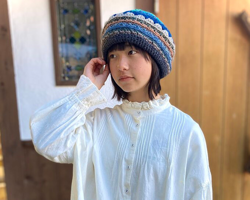 WAmam 　青白ニットビーニー帽子9枚 WAmam 様専用 青白ニットビーニー帽子9枚 - メルカリ