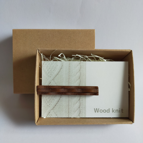 *wood knit  カフスボタン   ウォルナット* 9枚目の画像