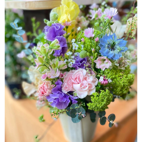 生花】フラワーアレンジメント アートフラワー Drop_labo_flower 生花】フラワーアレンジメント アートフラワー Drop_labo_flower