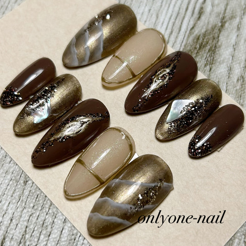 3color ニュアンス ネイルチップ ジェルネイル Summer ニュアンスネイル ターコイズブルーネイル 天然石