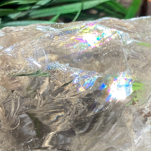 レインボー✨ かち割り水晶 スモーキー クォーツ 原石 ラフ