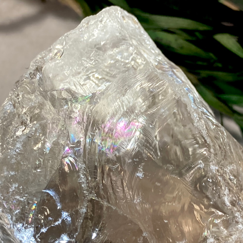 レインボー✨ かち割り水晶 スモーキー クォーツ 原石 ラフストーン  