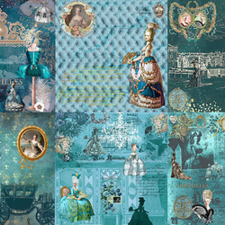 オリジナル 生地 ブロックデザイン ハンドメイド素材 パネル生地