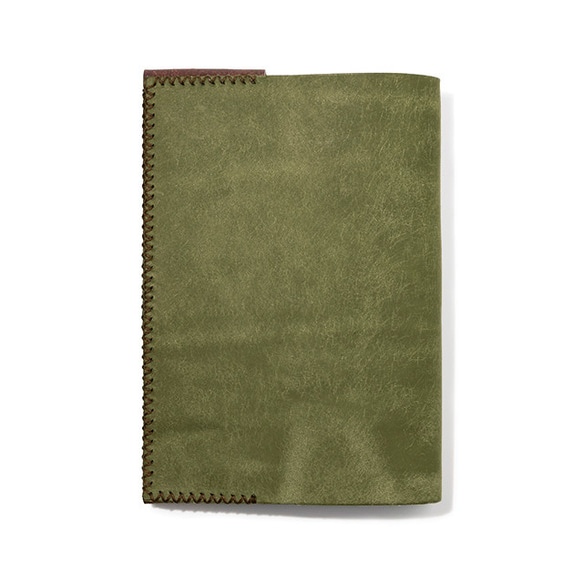 書套（平裝本尺寸）[橄欖色]/書套[OLIVE]筆記本封面皮革 第3張的照片
