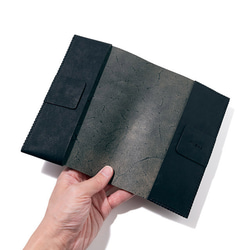 書本封面（新書尺寸）[黑色]/書本封面[黑色]筆記本封面皮革 第9張的照片