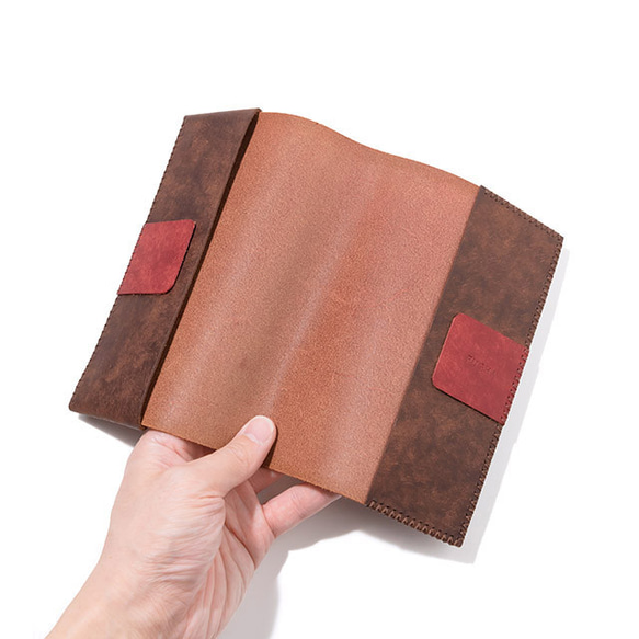 書套（新書尺寸）[紅色]/書套[紅色]筆記本封面皮革 第9張的照片