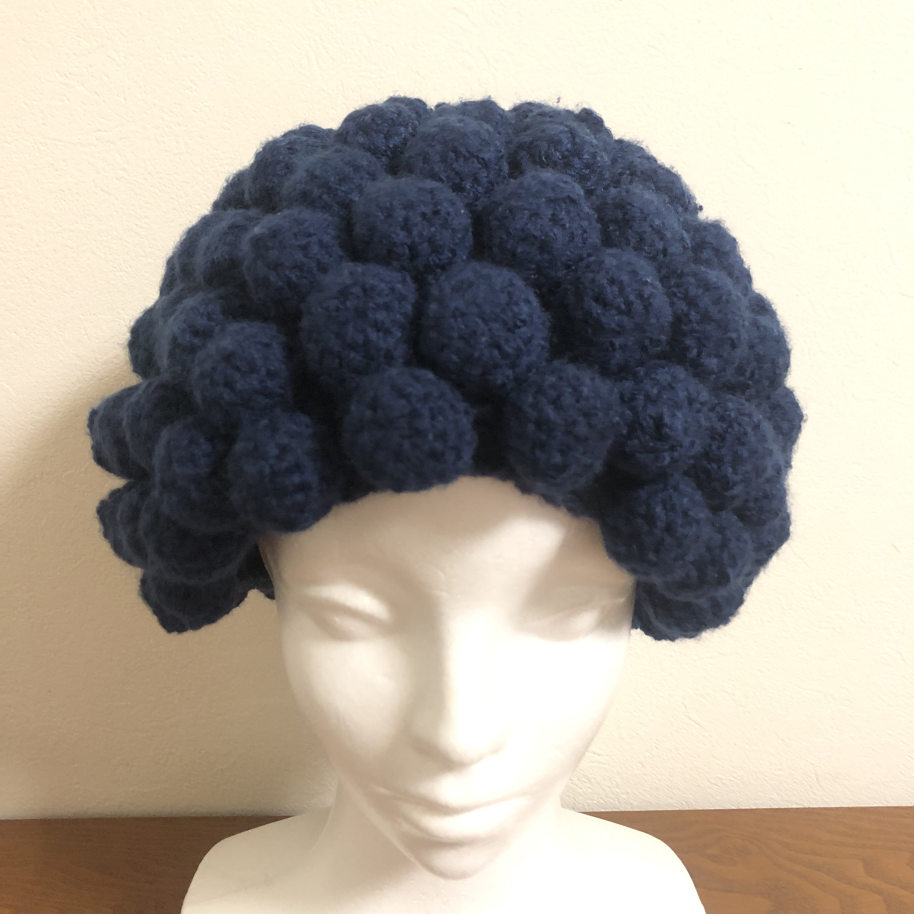 【受注製作】大仏ニット帽　カラーサンプル〈ネイビー〉