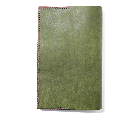 書套（新書尺寸）[橄欖色]/書套[OLIVE]筆記本封面皮革 第3張的照片