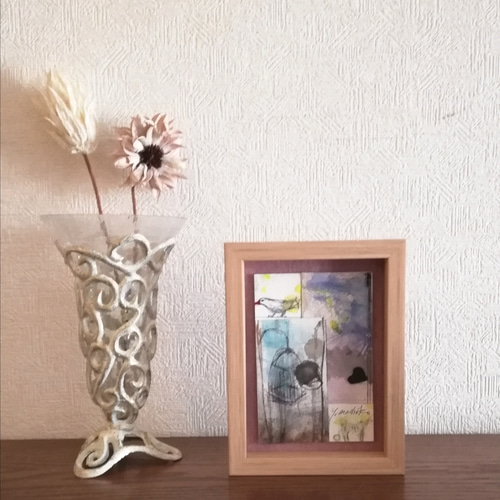 水彩原画額絵》・コラージュ・インテリア 絵画 Matiere 通販