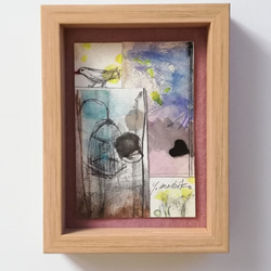 【コラージュ原画】PLAY/CHAOS｜額装済み一点物 水彩原画額絵》・コラージュ・インテリア 絵画 Matiere 通販 15235432