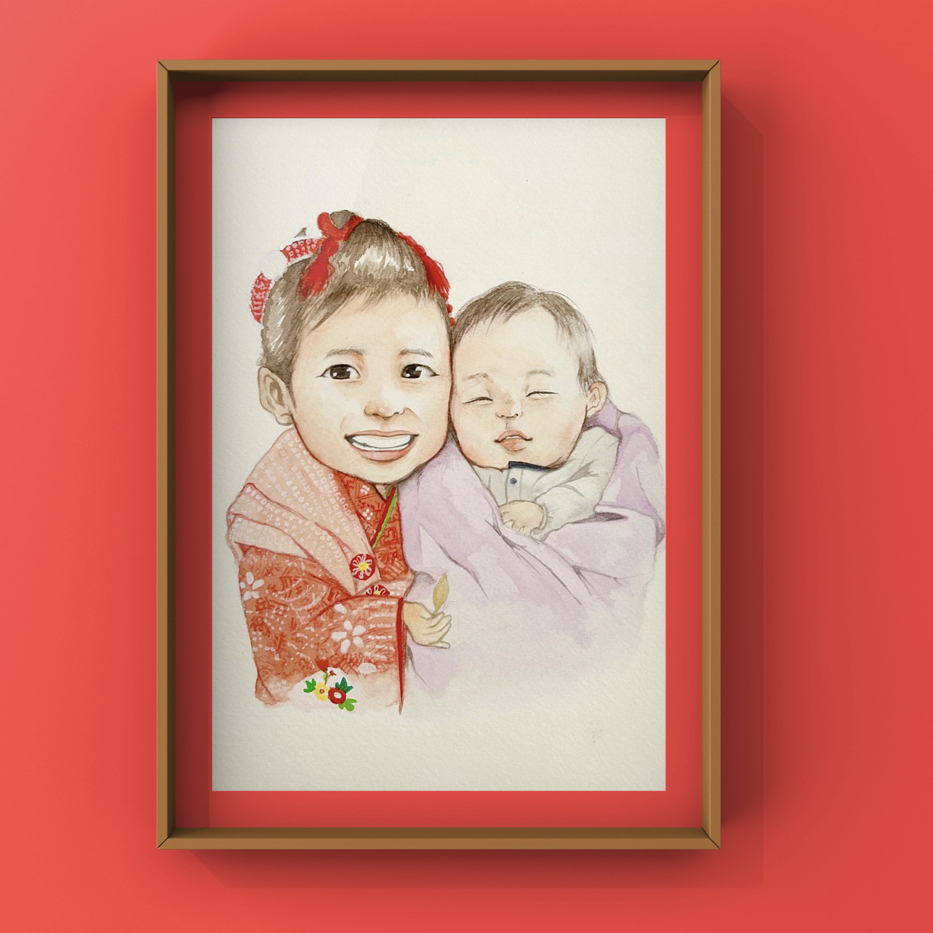 母の日に❤︎お祝いの似顔絵、イラストオーダー予約受付中 母の日