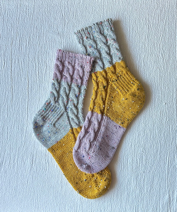 手編みの靴下   -  rétro - 1枚目の画像