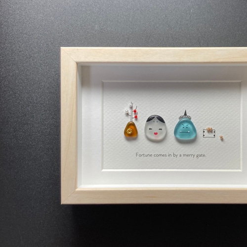 シーグラスアート「節分・小」 その他アート ゆきみ工房 通販 15235634