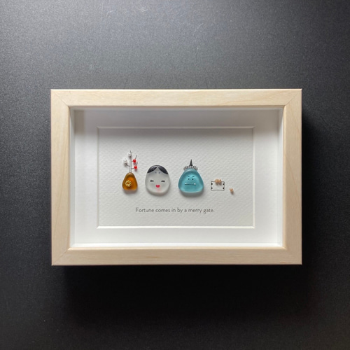 シーグラスアート「節分・小」 その他アート ゆきみ工房 通販 15235634