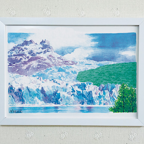 水彩で描く風景画『アルゼンチン ロスグラシアレス国立公園 水彩で描く風景画『アルゼンチン ロスグラシアレス国立公園