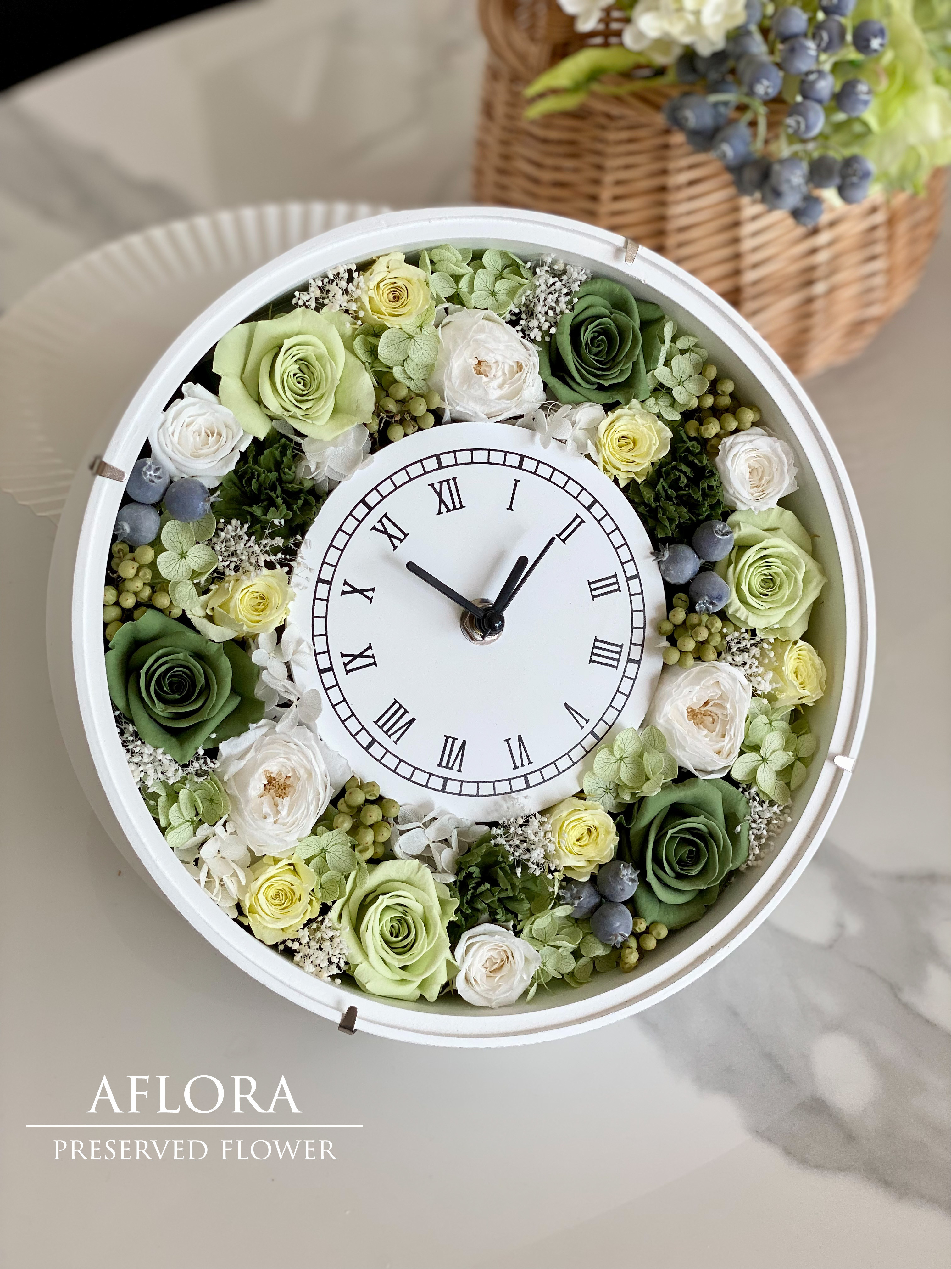 花時計 グリーンアレンジメント プリザーブドフラワー ペッパーベリー