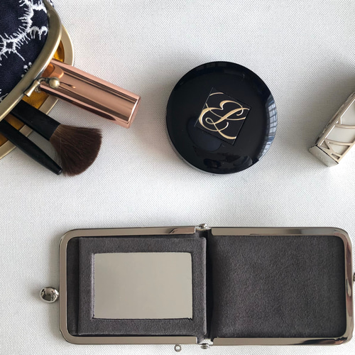 がま口ミラーケース/スタンドミラー】ミナペルホネン sky flower