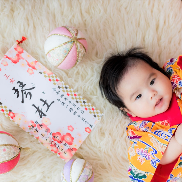 令和6年ひな祭り❀名前旗風タペストリー（紙製名前旗）出産祝いや100日祝いのおうち＆スタジオ撮影にも映えます♡桃の節句♡ 14枚目の画像