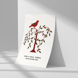 かわいい鳥のイラストポスター、丁寧な暮らし、シンプルなコーディネイト、ちょっとしたスペースに、贈物にも【T-0353】 9枚目の画像