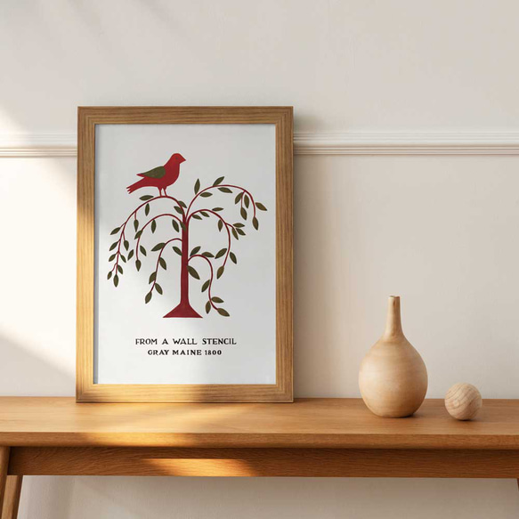 かわいい鳥のイラストポスター、丁寧な暮らし、シンプルなコーディネイト、ちょっとしたスペースに、贈物にも【T-0353】 6枚目の画像