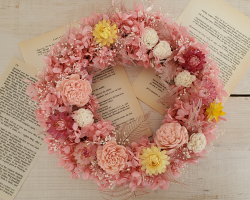 桃色乙女のwreath* リース yuki 通販 15236597｜Creema(クリーマ)