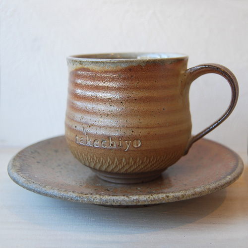 小石原焼コーヒーカップギフトセット【ブラウン(焼き〆