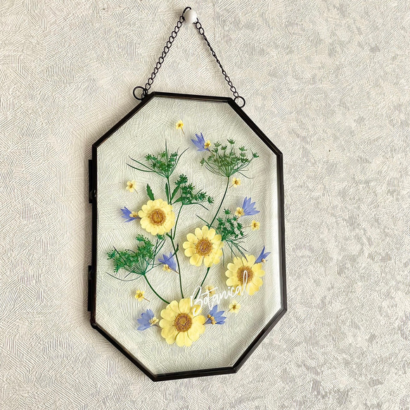 押し花 ガラスフレーム】お花を使った 可愛い インテリアガラス