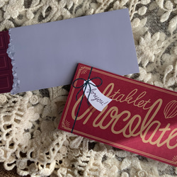 【バレンタインに】チョコレートのメッセージカード【ミルク板チョコ】 2枚目の画像