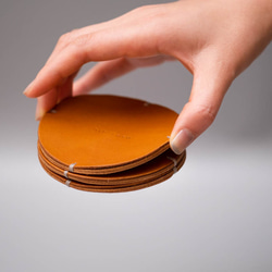 LEATHER＋MAGNET_COASTER_キャメル 16枚目の画像