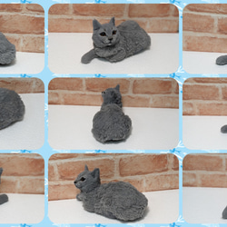 羊毛フェルト　「シャリュトリューの子猫」オブジェ 5枚目の画像