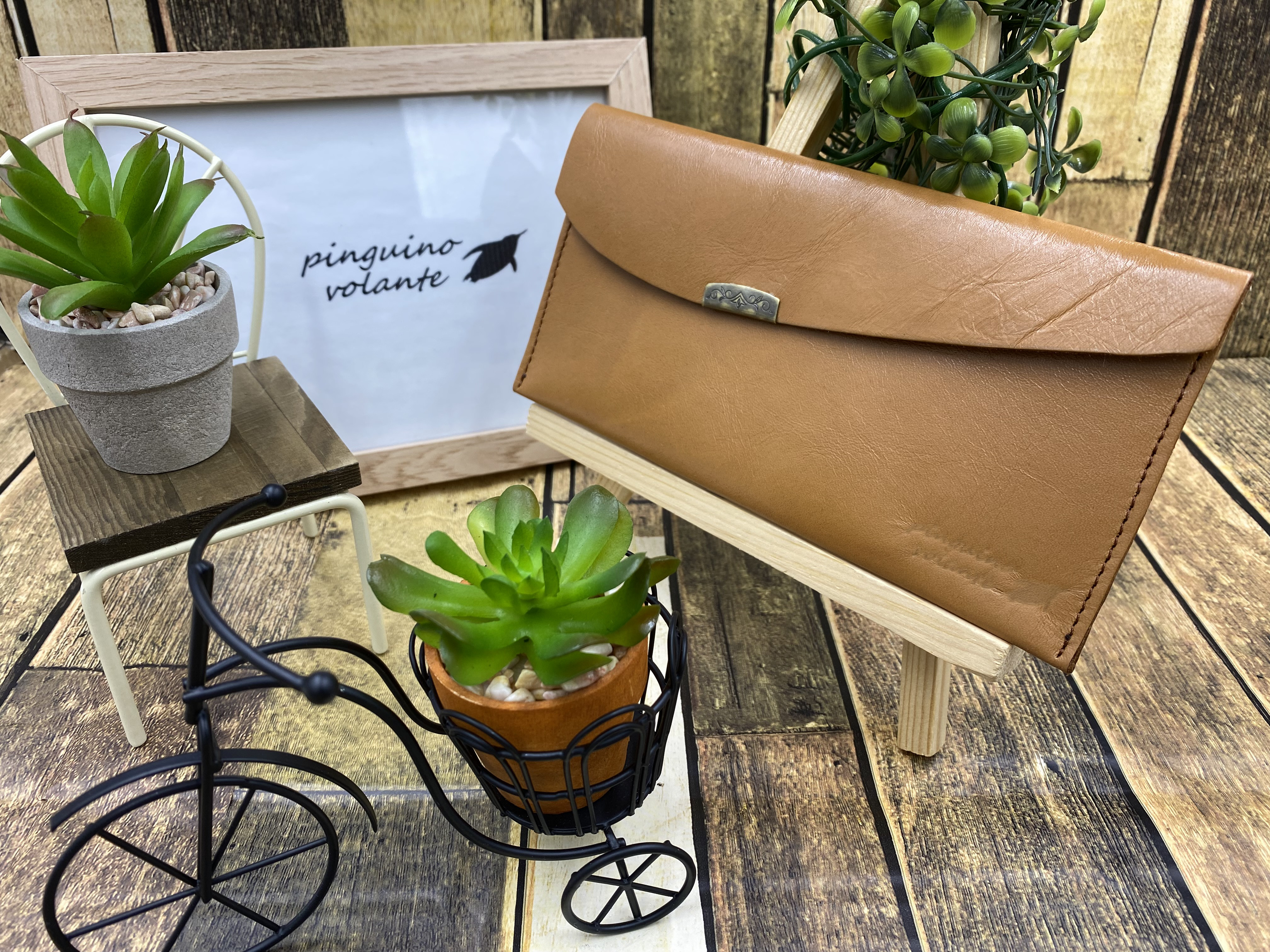 【姫路レザー】長財布　財布　キャメル　ホック　お札のみ　シンプル　革　本革 5,267円