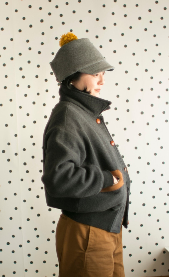 ◇免運費◇ 羊毛帽女式【黑色】冬帽 第4張的照片