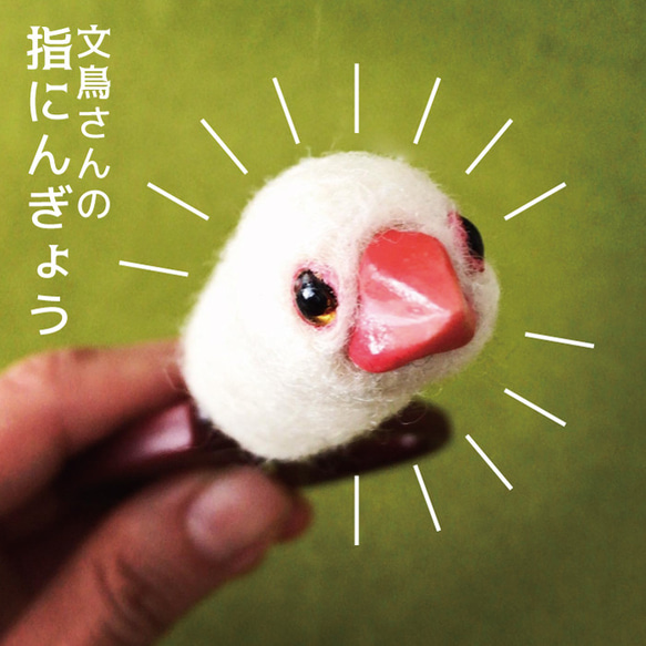 文鳥気分で一緒に遊ぼう！文鳥　指にんぎょう 3枚目の画像