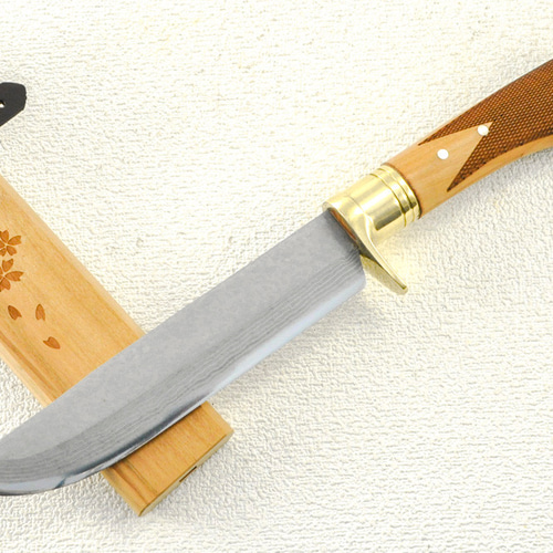 土佐鍛山桜剣鉈「桜吹雪」6寸【晶之作】 (sfubuki-001) 包丁・ナイフ