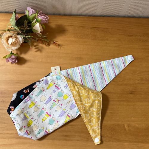 コヤンイサムチョンのボトルカバー 黒 ベビー 吾妻作り 巾着