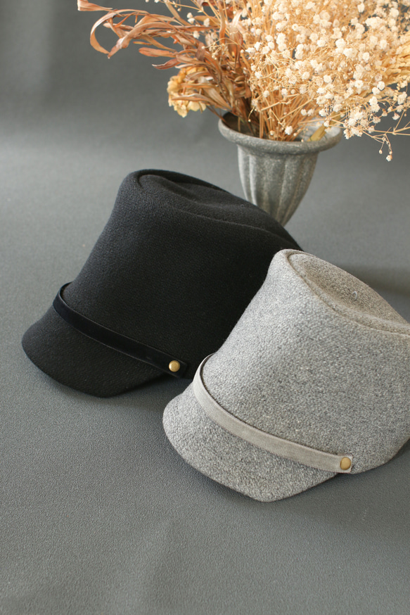 羊毛帽兒童【灰色】冬帽 第9張的照片