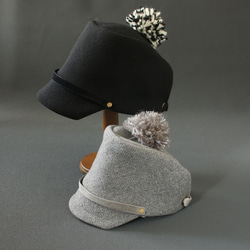 羊毛帽兒童【灰色】冬帽 第5張的照片