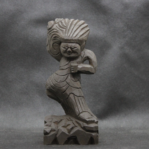 蔵王権現（16cm 着色 zg4111）仏像 円空仏 摸刻 木彫 彫刻 円空工房