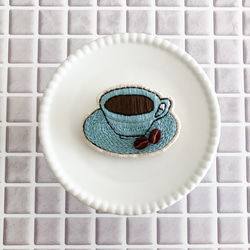 コーヒーカップ　刺繍ブローチ　２種 9枚目の画像