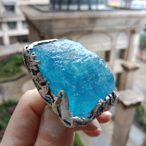 【今日の超目玉】 アクアマリン ミネラル ～「海は リング シルバー ハンドメイド 指輪・リング